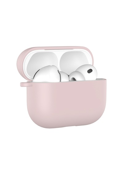 Apple Uyumlu AirPods Pro 3 İle Kılıf Standart Yumuşak Silikon Case Pembe