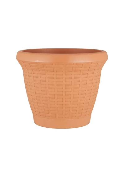 Tr Hs02 Hasır Saksı Tabaklı 25cm, 6 Litre Kiremit Diğer