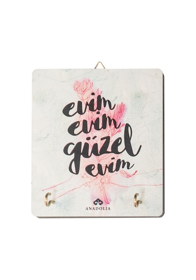 Anadoliamağazacılık Evim Evim Güzel Evim Çiçekli Dekoratif Askılık Diğer
