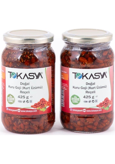 Tokasya Kuru Goji Kurt Üzümü Reçeli Kavanoz 2 x 425 G