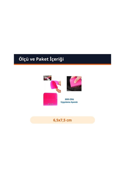 Trobus Ppf/tph Cam Filmi Silikon Rakle Uygulama Aparatı 6,5x7,5 Cm Pembe
