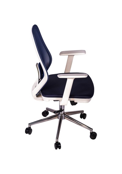 Ofisbazaar Dali Beyaz Fileli Çalışma Koltuğu Ergonomik Şef Ve Toplantı Koltuğu Lacivert Lacivert