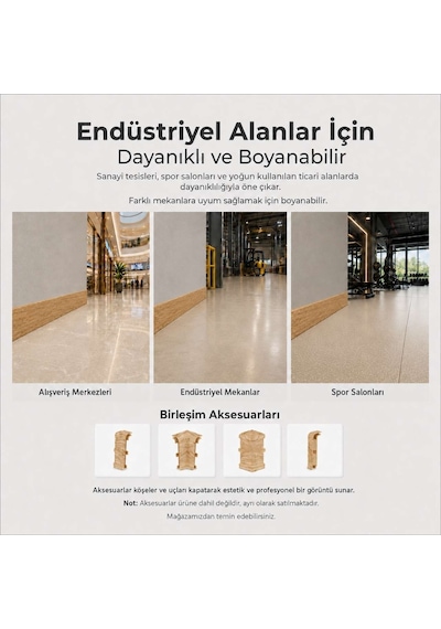 Esquero Kablo Kanallı PVC Süpürgelik 250 cm, Açılabilir Kapaklı, Kırmızı Meşe, ESQ608