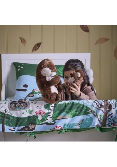 Ikea Skogsduva Tek Kişilik Nevresim Takımı 150 X 200 Cm Yeşil - Mavi - Kahverengi Çok Renkli