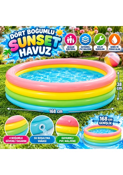 Bezos Ih56441 Dört Boğumlu Havuz 168cm Agc