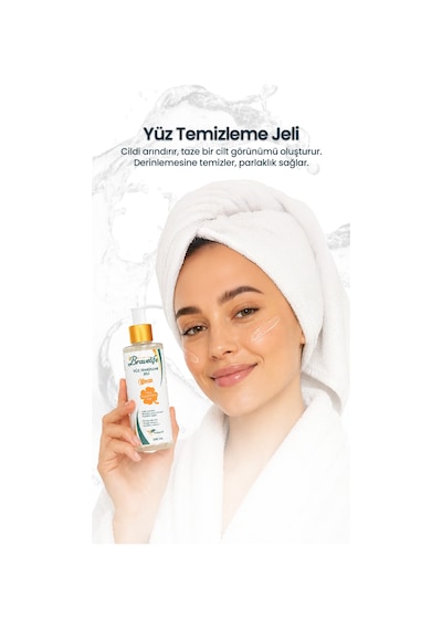 Leke Karşıtı Gözenek Sıkılaştırıcı Aloe Vera Aydınlatıcı Jel-c Vitamini Serum-keten Tohumu Peeling