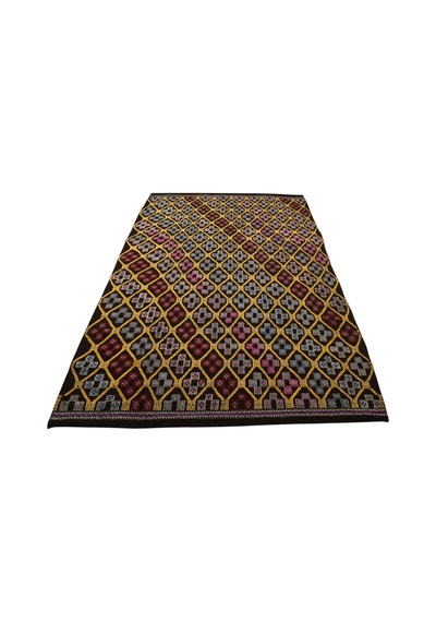 Kilim Antik El Dokuması Otantik Karapınar Yörük Yün Cecim Kilimi 0152 - Yeni - Çok Renkli