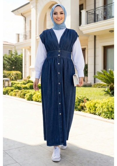 Hb Harma Time Butik Kadın V Yaka Düğmeli Koyu Kot Mavi Jile Koyu Mavi Hb Harma Time Butik Kadın V Yaka Düğmeli Koyu Kot Mavi Jile Koyu Mavi