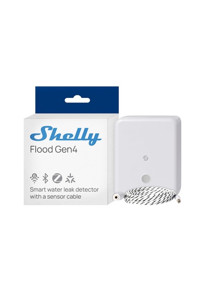 Flood Gen4 Akıllı Mat Su Sensörü, Sızıntı Sensörü Kablolu, Ip44, Sel Ve Yağmur Algılama, Ayarlanabilir Alarm