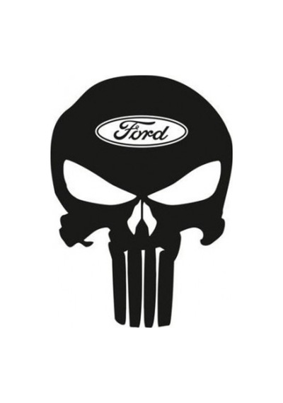 Modifiye Kuru Kafa Punisher Araba Sticker Yapıştırma