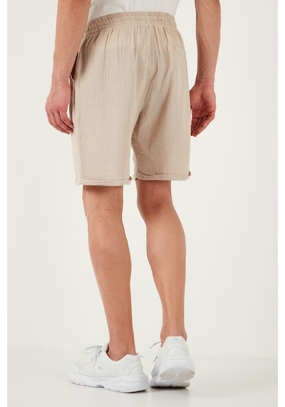 Buratti % 100 Pamuk Regular Fit Normal Bel Müslin Erkek Short Cf25S657802 Bej