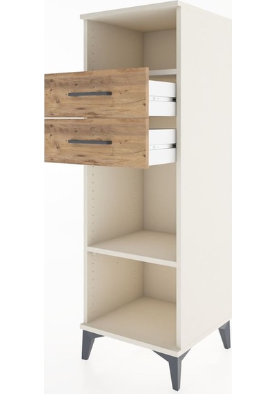 Hyperion Dolap 2 Raflı 2 Çekmeceli 44x44x134 Aytaşı-çam Aytaşı