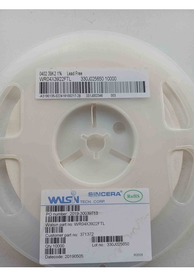 Wr04x3922ftl 39k2 402 Smd Direnç 1000 Adet
