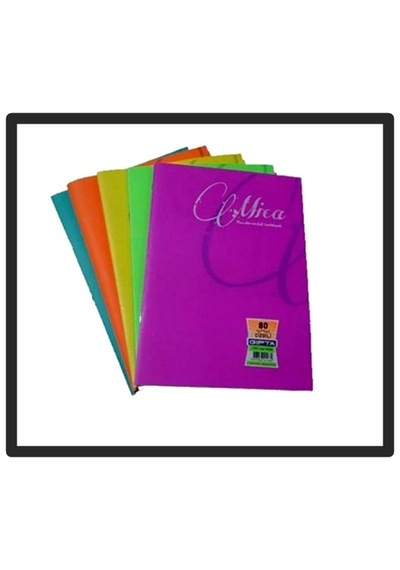 Gıpta Mica 60 Yaprak Pp A4 Çizgisiz Defter - 4 Adet Çok Renkli