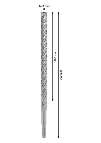 Bosch 1x Pro Sds Plus-5x Kırıcı Delici Delme Ucu Donatılı Beton, Beton, Ø 14,00 Mm, Professional Aksesuar Kırıcı Delici
