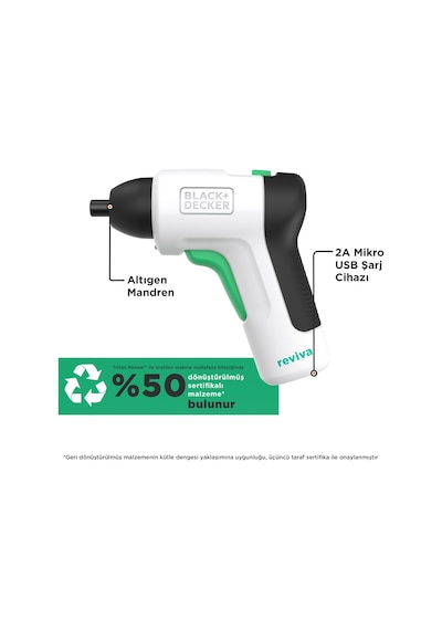 Black+Decker Reviva REVSD4C-XJ 3.6V Şarjlı Vidalama