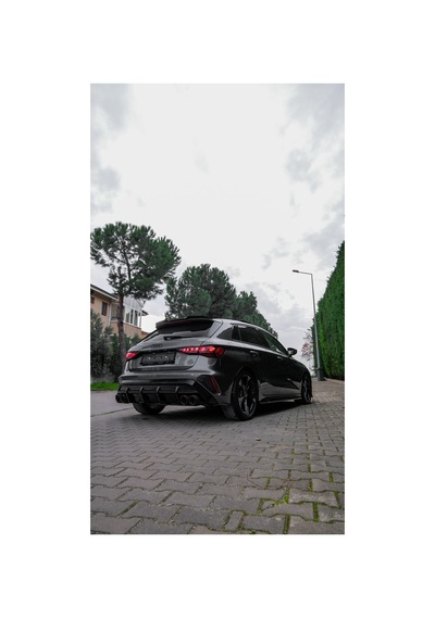 2025+ Audi A3 S Line Tavan Spoiler Piano Black Abs Arka Üst Spoiler Bagaj Üstü