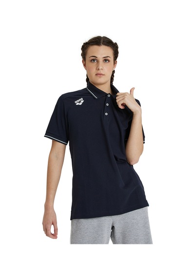 Arena Team Solid Cotton Unisex Mavi Günlük Stil Polo T-shirt 004901700 Navy Navy