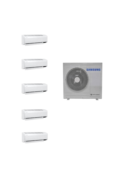 Samsung Wind Free Multi 1+5 Sistem AJ100TXJ5KH/EA 7+7+7+7+24 BTU Duvar Tipi Klima