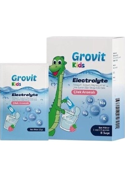 Grovit Kids Electrolyte Çilek Aromalı 8 Saşe