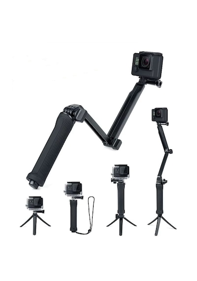 Ayex 3 Ü 1 Arada Katlanabilir Selfie Stick Tripod Uzatılabilir Kol, Kamera Tutacağı Ve Mini Tripod -