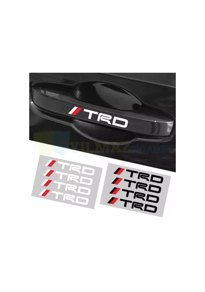 Toyota Trd Kapı Kolu Jant Silecek Oto Sticker Yapıştırma 6 Adet 12,5 X 1,70 Cm