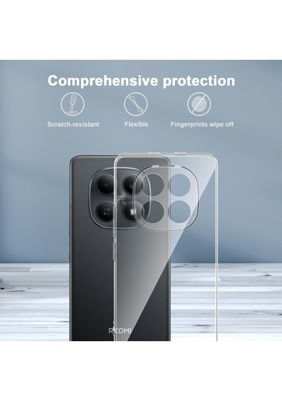 Xiaomi Redmi Note 15 İle Uyumlu Kılıf Şeffaf Kamera Korumalı Esnek Silikon Telefon Kılıfı Kapak