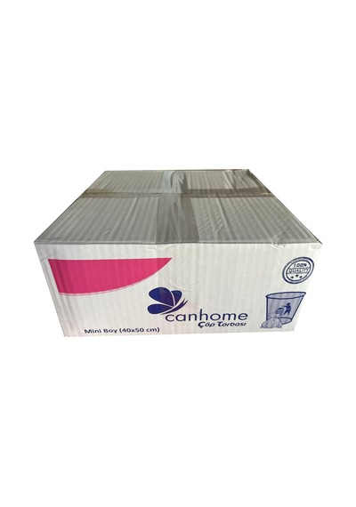 Canhome Beyaz Mini Küçük Boy 40x50 Cm. 30 Litre Çöp Torbası Poşeti - 40 Adetlik 50 Rulo - Koli
