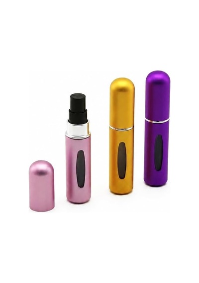 3'lü Mini Sprey Parfüm Şişesi 5 Ml Çanta Boy Taşınabilir Dolum Şişesi Seyahat Tipi Refillable Parfüm Kabı Uçak Ve Günlük Kullanım İçin