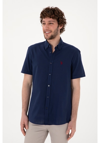 U.s. Polo Assn. Erkek Lacivert Gömlek Kısa Kollu 50306324-vr033 Lacivert