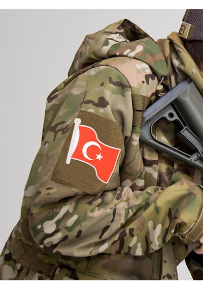 Dalgalı Türkiye Bayrak - Cırt - Patch - Peç - Arma Kırmızı