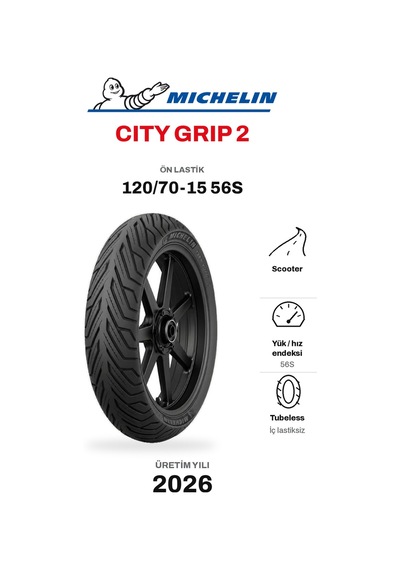 Michelin City Grip 2 120/70-15 56s Ön Motosiklet Lastiği