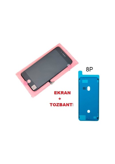 Tkgz Apple Uyumlu iPhone 8 Plus Lcd Ekran Dokunmatik +tozbantı Lw Siyah