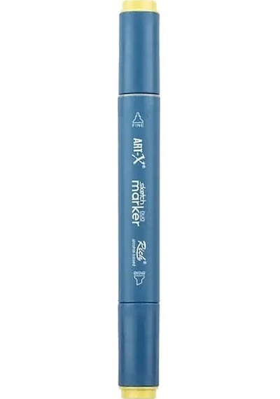 Rich Klm-17970 Art-x Sketch Marker Kalem Duo 120 Kanarya Sarı Standart