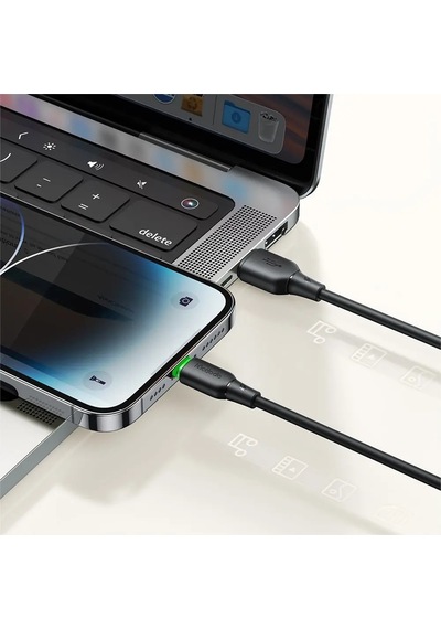 Mcdodo Ca-4741 12w Usb  Apple Uyumlu iPhone  Şarj Data Kablo 120cm Siyah