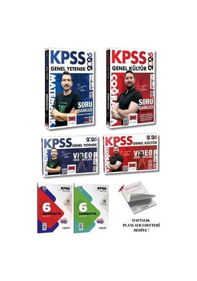 2026 Kpss Coğrafya Matematik Soru Bankası Ve Video Ders Notları + Deneme İlyas Güneş + Engin Eraydın