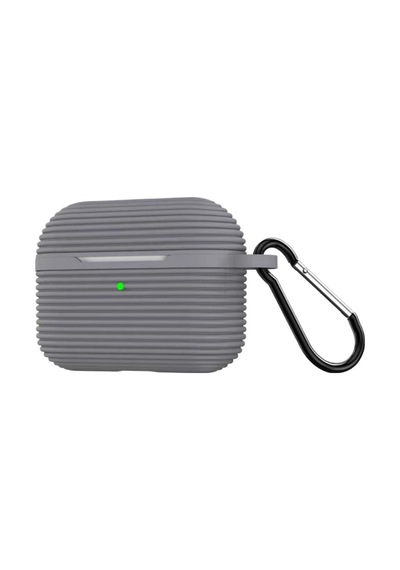 Apple Air Uyumlupods Pro 3 3.nesil Raven Silikon Kılıf - Gri