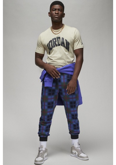 Nike Jordan Holiday Ss Crew Beige Baskılı Erkek Günlük Tişört Bej