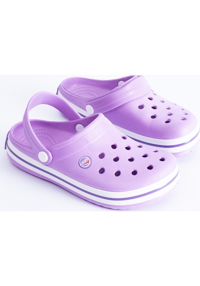 Polomia Comfort Dflex Unisex Hemşire Aşçı Plaj Deniz Sabo Flat Terlik Lila