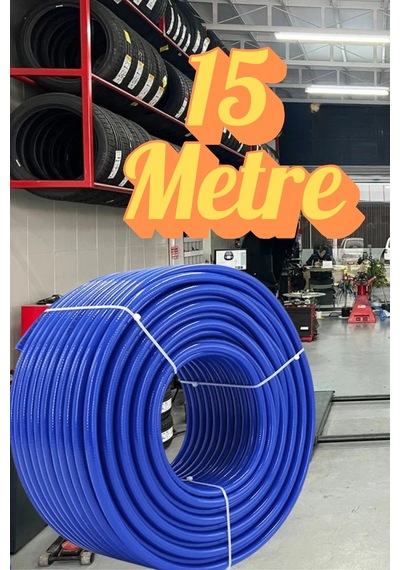 15 Metre Kompresör Hava Hortumu 8 Mm Termo Hortum Mavi Thermo Hortum Basınca Dayanıklı Hortum