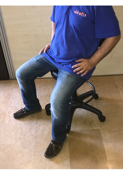 Dekofis Bari Çemberli Arkalıklı Tabure