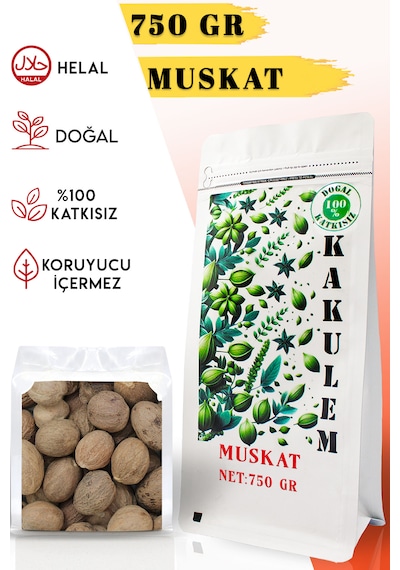 Kakulem Sertifikalı 750 Gr Tane Muskat Küçük Hindistan Cevizi