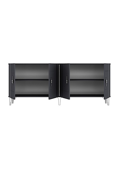 Ka1842as Made Konsol Ve Tv Sehpası Antrasit-sılver 180cm Antrasit - Gümüş