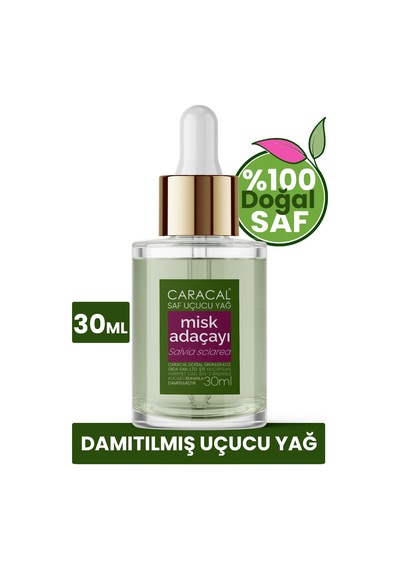 Caracal Saf Misk Adaçayı Yağı Doğal %100 Saf Ada Çayı Yağı Uçucu Katkısız Yağ 30 ML