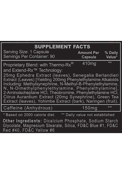 Hi-tech Pharmaceuticals Black Widow Fat Burner Ephedra 90 Kapsül