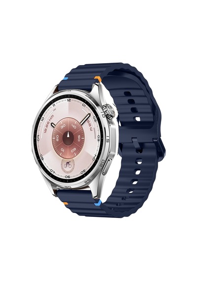 Huawei Watch Gt6 46mm İle Uyumlu Dalga Desenli Tokalı Yumusaş Soft Silikon Kordon