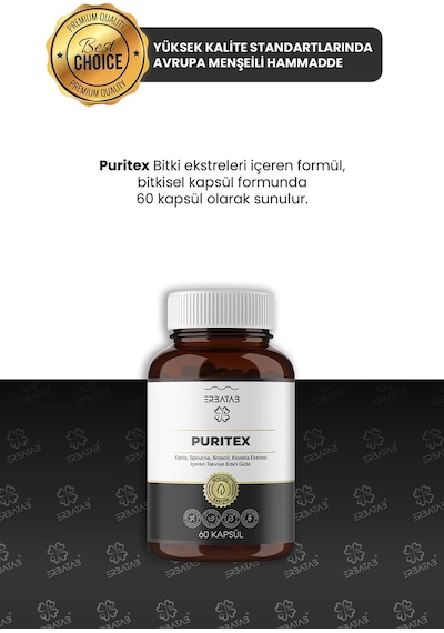 Erbatab Puritex Takviye Edici Gıda 60 Kapsül