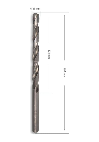 Mte 11 Mm Uzun Metal Matkap Ucu Hss Dın 340