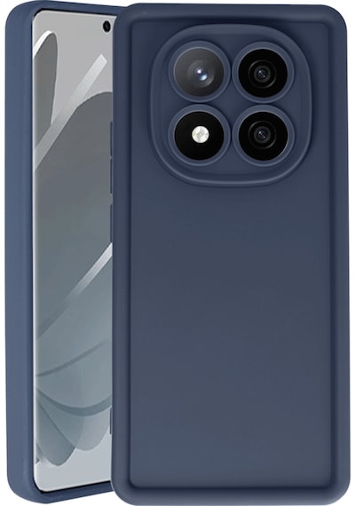 Xiaomi Redmi Note 14 Pro 5g / Poco X7 5g Kılıf Kamera Korumalı Kalın Kenarlı Viera Silikon Case Lacivert
