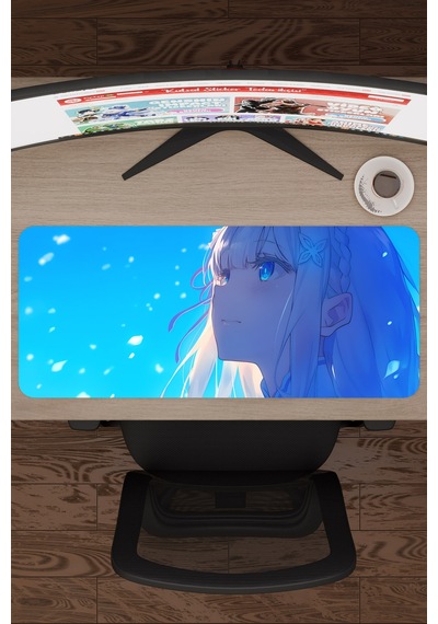 Re Zero Kaymaz Dikişli Kauçuk Oyuncu Mousepad V1 - 70x30 Xl Gaming Mouse Pad Fare Altlığı